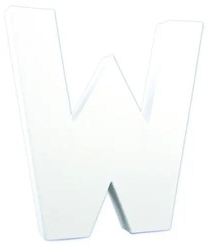 Cardboard Letters and Numbers - LETTER W