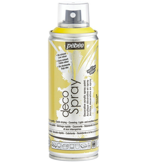 Acrylique aérosol - décospray - 200ml - jaune mat