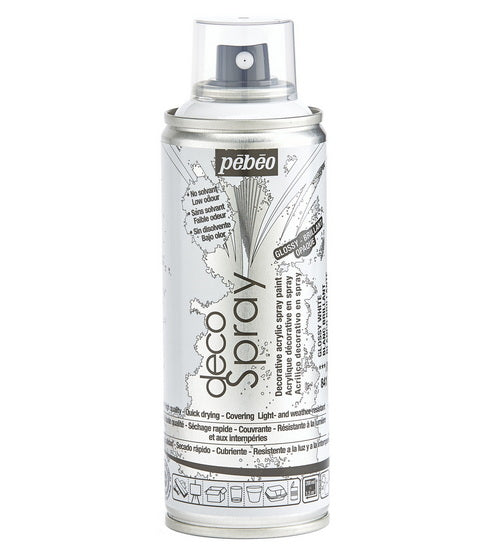 Acrylic spray - décospray - 200ml - gloss white