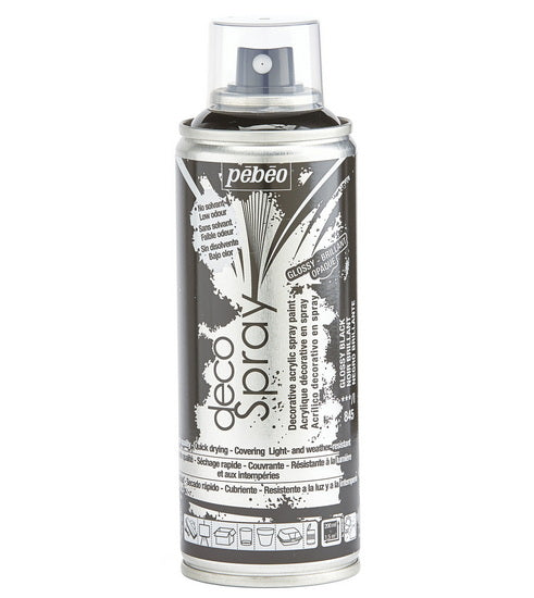 Acrylic spray - décospray - 200ml - gloss black