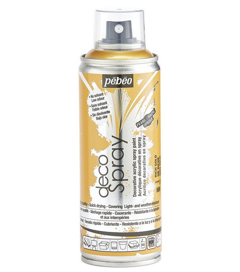 Acrylique aérosol - décospray - 200ml - or riche