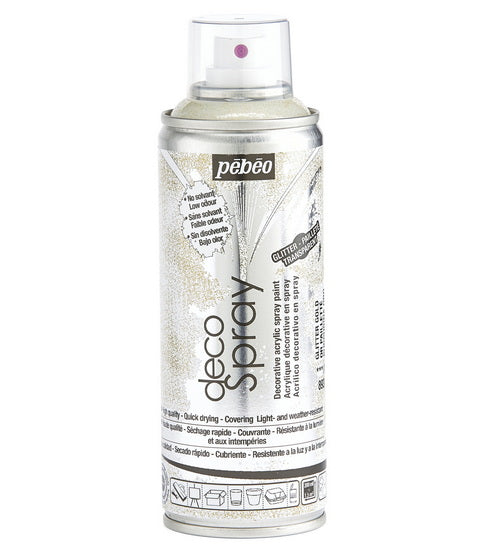 Acrylique aérosol - décospray - 200ml - or pailleté