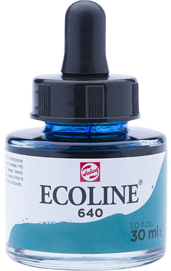 Ecoline Watersoluble Ink  Bluish Green-30ML