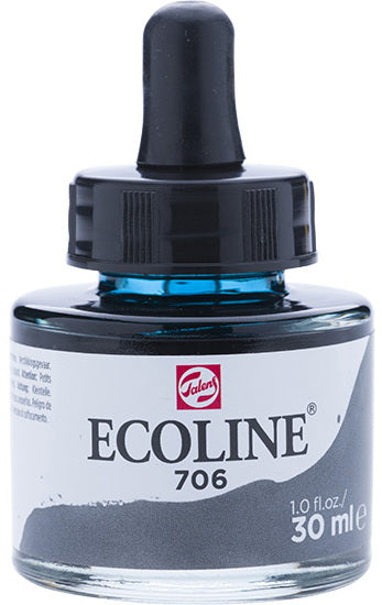 Ecoline Watersoluble Ink  Deep Grey-30ML