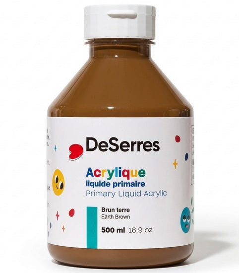 Primary Liquid Acrylic Earth Brown - 500ml