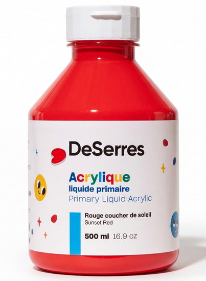 Primary Liquid Acrylic Sunset Red - 500ml