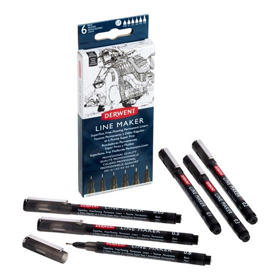 Ens. 6 stylos Linemaker  noir