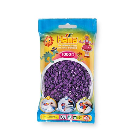 Paquet de 1000 perles hama midi – mauve
