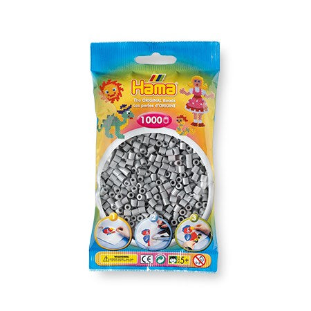 Paquet de 1000 perles hama midi – gris