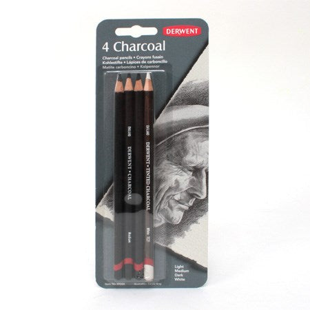 Set of 4 charcoal pencils