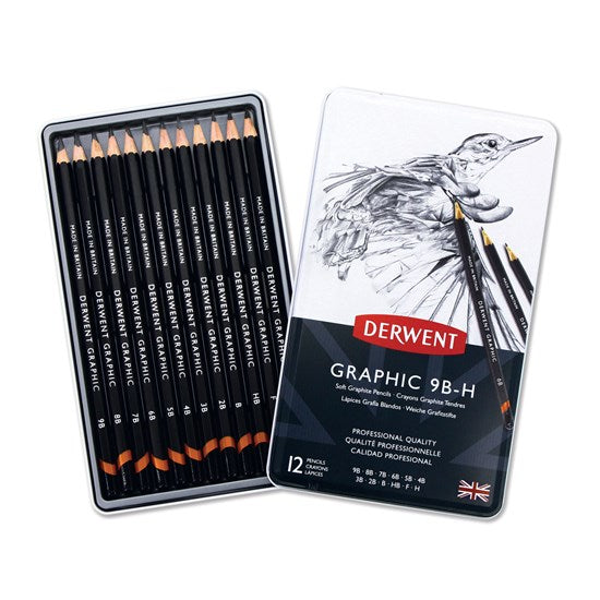 Ens. 12 crayons graphites 9B-H