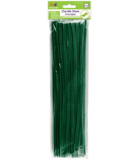 40 Chenille stem - green - 30cm