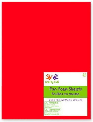 Foam - red - 9x12in