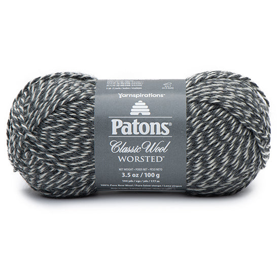 Classic wool yarn #4 - 100g - dark grey marl