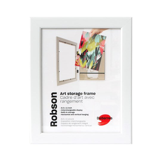 Cadre-rangement pour enfants blanc - 8.5x11po
