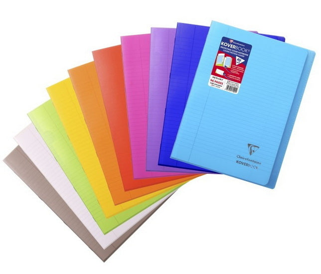 Koverbook stapl.17x22cm ruled 96p asst