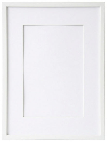 Wood Photo Frame White - 8x10" Mat 5x7"