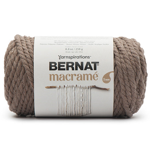Macrame yarn #6 - 250g - gray brown