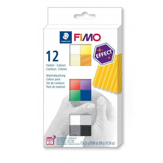 Ens. 12 pâtes à modeler fimo effect