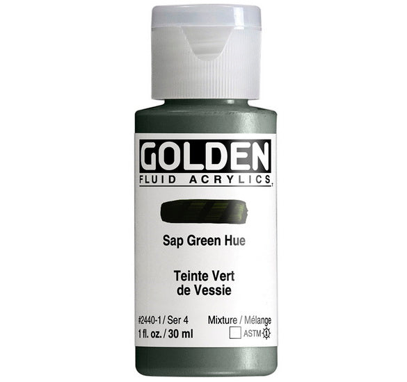 Acrylic fluid - 1 oz  sap green hue  s4