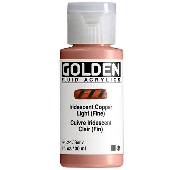 Acrylic fluid - 1 oz  iridescent copper light  s7