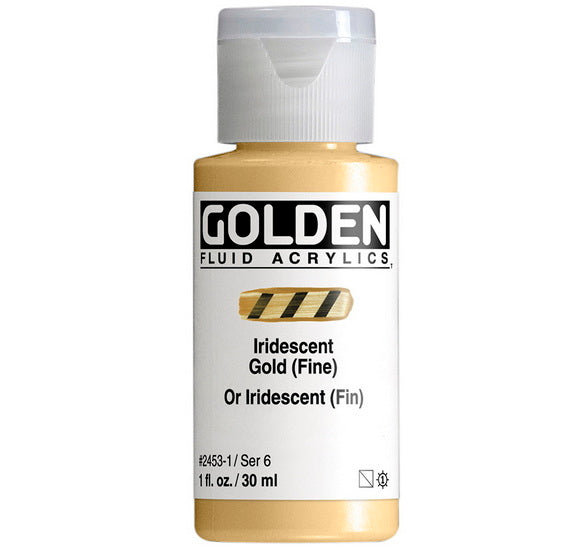 Acrylique fluide - 1 oz  or iridescent  s6