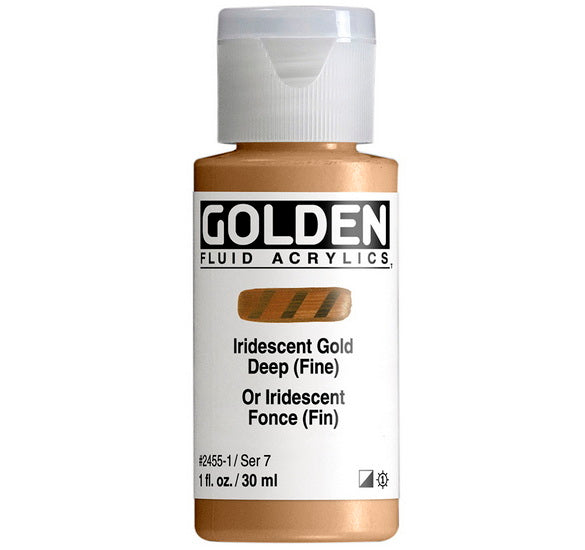 Acrylique fluide - 1 oz  or iridescent foncé  s7