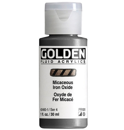Acrylic fluid - 1 oz  micaceous iron oxide  s4
