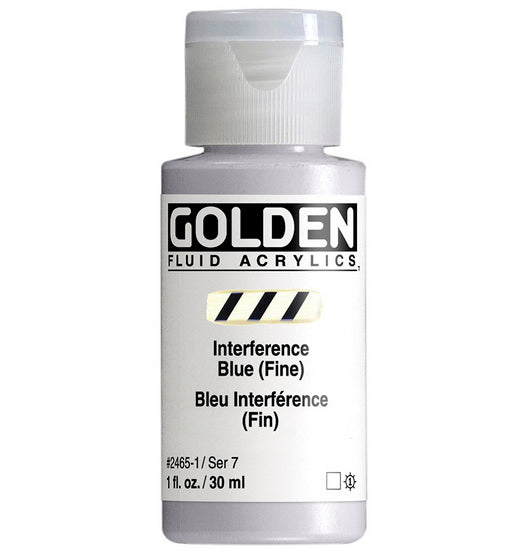 Acrylique fluide - 1 oz  bleu interference fin  s7