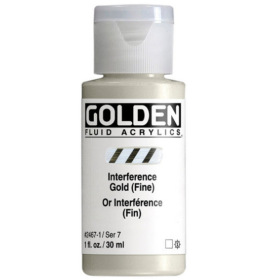 Acrylique fluide - 1 oz  or interference fin  s7