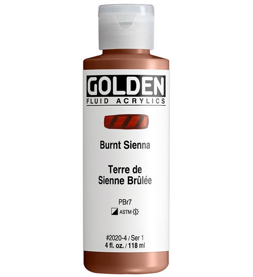 Acrylique fluide - 4 oz  sienne brulée  s1
