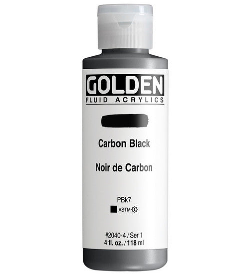 Acrylic fluid - 4 oz  carbon black  s1