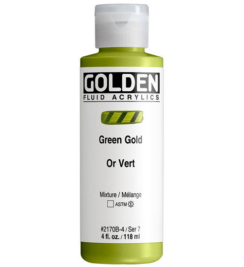 Acrylic fluid - 4 oz  green gold  s7