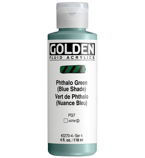 Acrylic fluid - 4 oz  phthalo green blue shade  s4