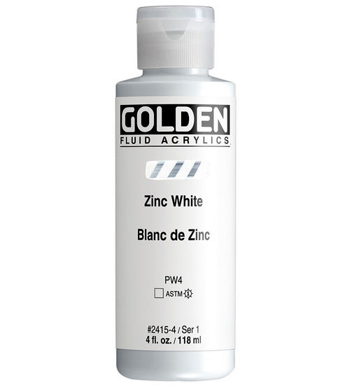 Acrylic fluid - 4 oz  zinc white  s1