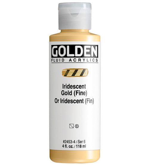 Acrylic fluid - 4 oz  iridescent gold  s6