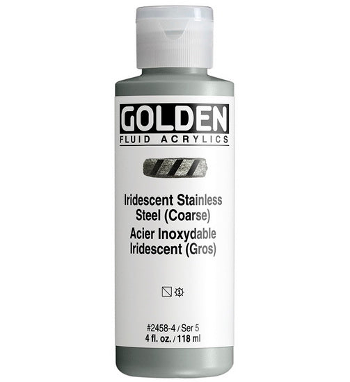 Acrylique fluide - 4 oz  acier inox. iridescent  s5