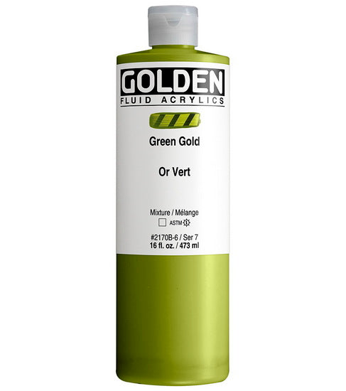 Acrylique fluide - 16 oz  or vert  s7