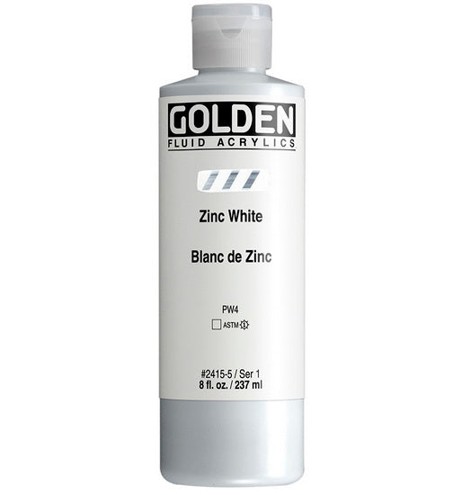 Acrylique fluide - 8 oz  blanc de zinc  s1