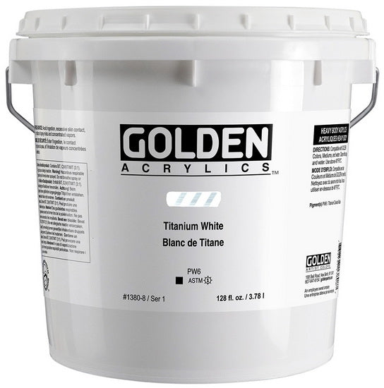 Acrylic heavy body - 128 oz  titanium white  s1