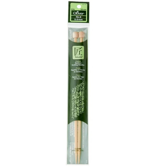 Bamboo needles - single point - 23cm - 5mm