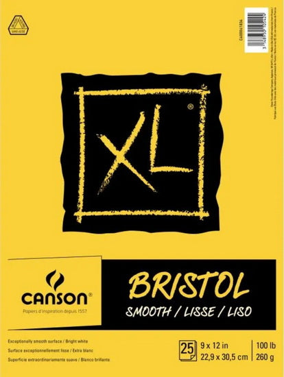 Bristol paper pad - smooth - 100lb - 9x12in (25s)