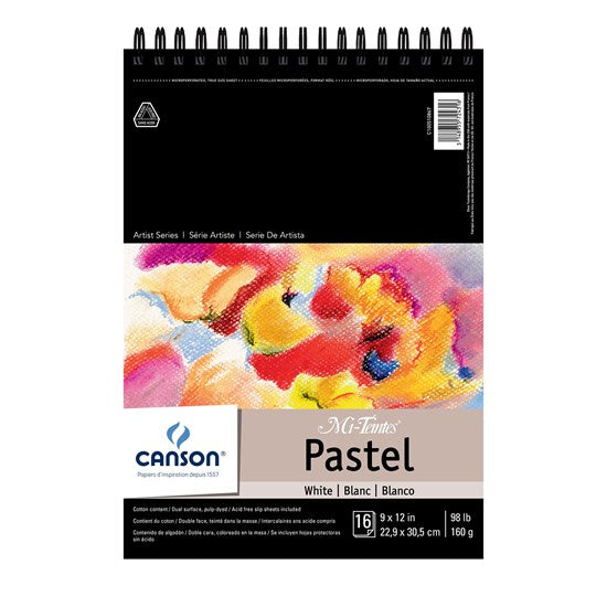 Spiral sketchbook - mi-teintes - 80lb - 9x12in - white (24s)