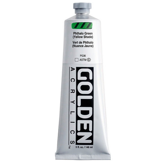 Acrylique haute viscosité - 5 oz  vert phthalo nuance jaune  s4