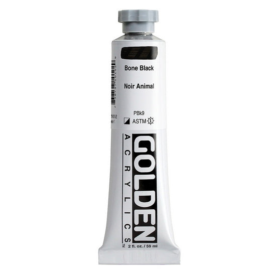 Acrylic heavy body - 2 oz  bone black  s1