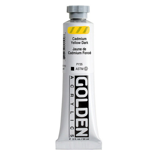 Acrylic heavy body - 2 oz  cadmium yellow dark  s7