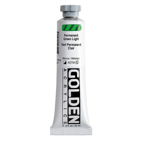 Acrylic heavy body - 2 oz  permanent green light  s4