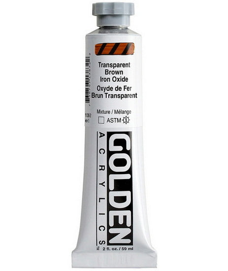 Acrylic heavy body - 2 oz  transparent brown iron oxide  s3