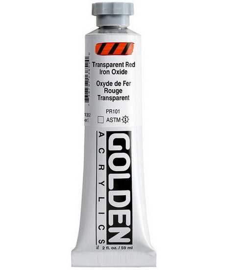 Acrylic heavy body - 2 oz  transparent red iron oxide  s3