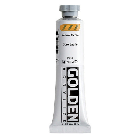 Acrylique haute viscosité - 2 oz  ocre jaune  s1
